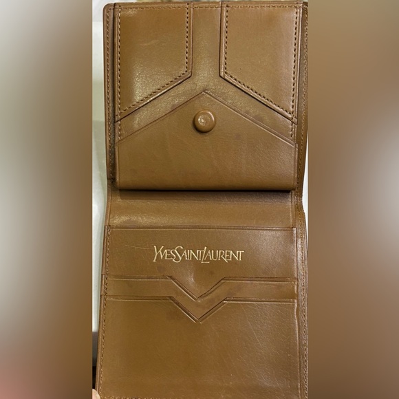 YSL Yves Saint Laurent Monogramme East/West Wallet Leather Brown - Picture 2 of 6